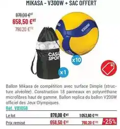 Casal Sport Mikasa - v300w + sac offert offre