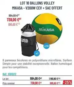 Casal Sport Mikasa - v200w cev + sac offert offre