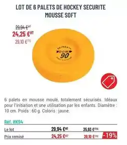 Casal Sport Lot de 6 palets de hockey securite offre