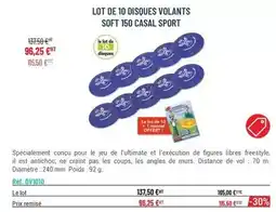 Casal Sport Lot de 10 disques volants soft 150 offre