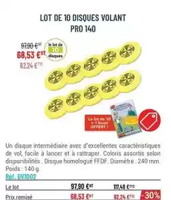 Casal Sport Facile - lot de 10 disques volant pro 140 offre