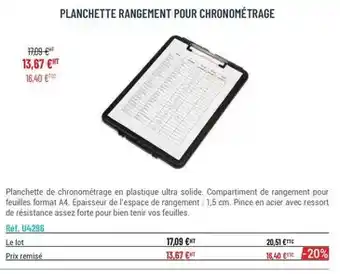 Casal Sport Bien - planchette de chronométrage en plastique ultra solide offre