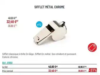 Casal Sport Sifflet métal chrome offre