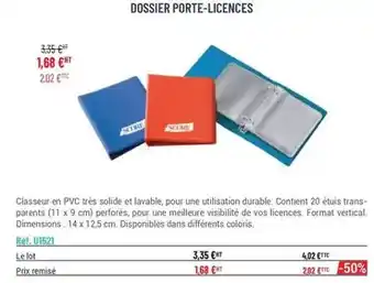 Casal Sport Durable - dossier porte-licences offre