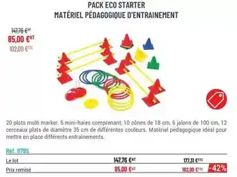 Casal Sport Pack eco starter matériel pedagogioue d'entrainement offre