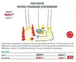 Casal Sport Pack master matériel pedagogioue d'entrainement offre