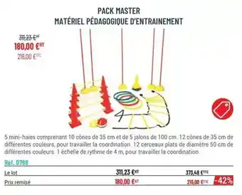 Casal Sport Pack master matériel pedagogioue d'entrainement offre