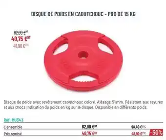 Casal Sport Disque de poids en caoutchouc offre