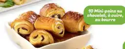Maximo 10 Mini-pains au chocolat, Ă cuire, au beurre offre