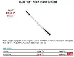 Casal Sport Barre de type olympique droite lonquer offre