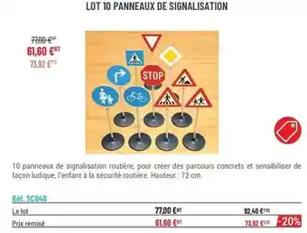 Casal Sport Lot 10 panneaux de signalisation offre