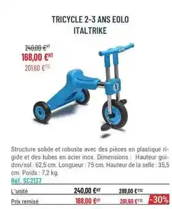 Casal Sport Italtrike - tricycle 2-3 ans eolo offre
