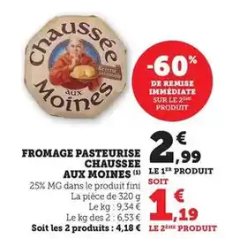 Bi1 Fini - fromage pasteurise chaussee aux moines offre