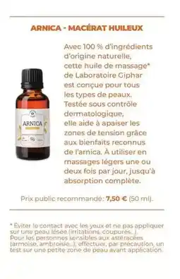 Pharmacien Giphar Macérat huileux offre
