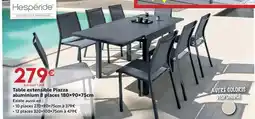 Maxi Bazar Table extensible plazas aluminium 8 places offre