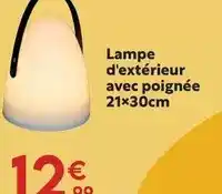 Maxi Bazar Lampe d'extérieur avec poignee 21x30cm offre