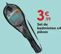 Maxi Bazar Set de badminton x4 piĂšces offre