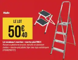 Bricorama Lot escabeau 4 marches + marche-pied mini k offre