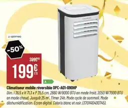 Bricorama Climatiseur mobile réversible opc-a01-090hp offre