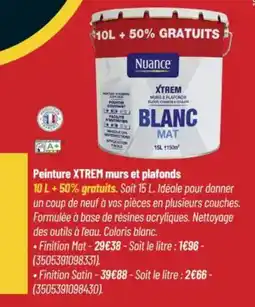 Bricorama Peinture xtrem murs et plafonds offre