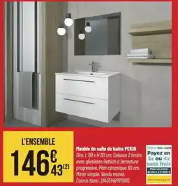 Bricorama Meuble de salle de bains pekin offre