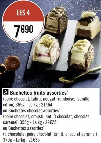 Géant Casino Buchettes fruits assorties offre