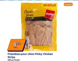 Action PINKY Friandises pour chien Chicken strips offre