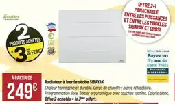 Bricorama Radiateur à inertie sèche sibayak offre