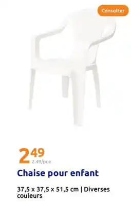 Action Chaise pour enfant 37,5 x 37,5 x 51,5 cm offre