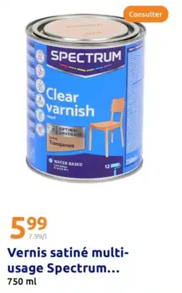 Action SPECTRUM Vernis satiné multi- usage offre