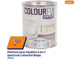 Action COLOURFUL Peinture pour meubles 2-en-1 Spectrum Beige offre