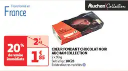 Auchan Direct Coeur fondant chocolat noir auchan collection offre