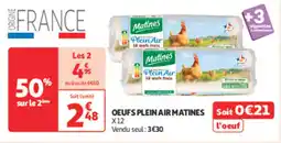 Auchan Direct Oeufs plein air matines offre