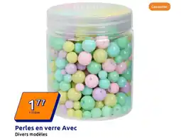 Action Perles en verre Avec offre