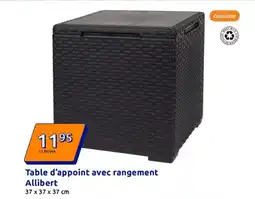 Action Table d'appoint avec rangement Allibert 37 x 37 x 37 cm offre