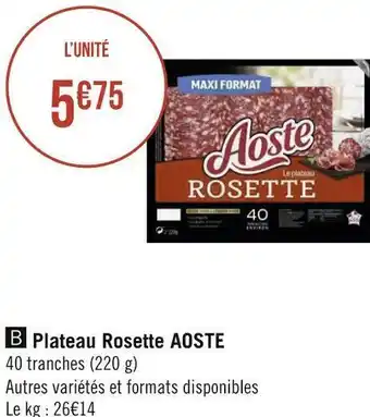 Aoste plateau rosette