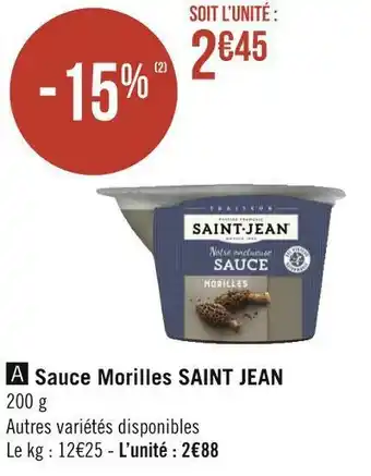 Saint jean sauce morilles