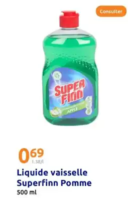 Action SUPER FINN Liquide vaisselle Pomme offre