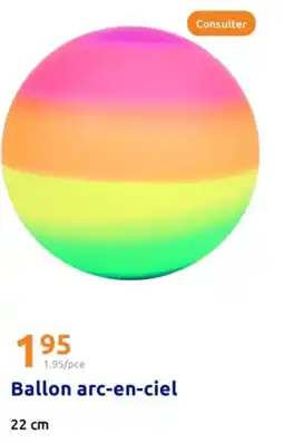 Action Ballon arc-en-ciel offre
