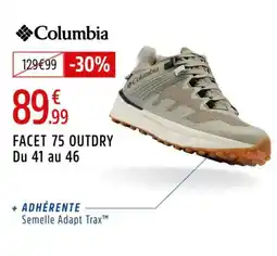 Intersport COLUMBIA Facet 75 outdry du 41 au 46 offre