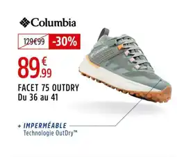 Intersport COLUMBIA Facet 75 outdry du 36 au 41 offre