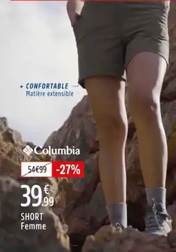 Intersport COLUMBIA Short femme offre
