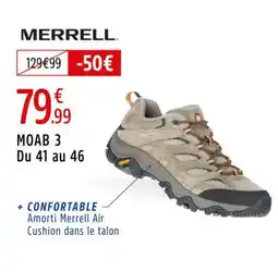 Intersport MERRELL Moab 3 du 41 au 46 offre