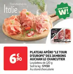 Auchan Direct Plateau apéro "le tour d'europe" des jambons auchan le charcutier offre