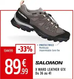 Intersport SALOMON X ward leather gtx du 36 au 41 offre