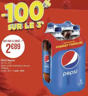 Géant Casino Pepsi pepsi regular offre