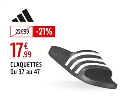 Intersport ADIDAS Claquettes du 37 au 47 offre