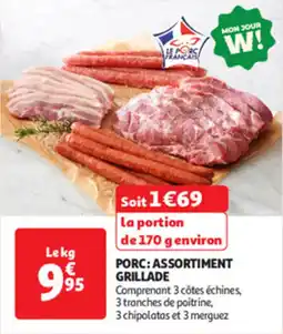 Auchan Direct Porc assortiment grillade offre