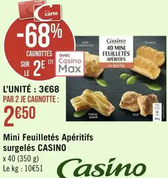 Géant Casino Casino mini feuilletés apéritifs surgelés offre