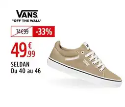 Intersport VANS "off the wall" seldan du 40 au 46 offre